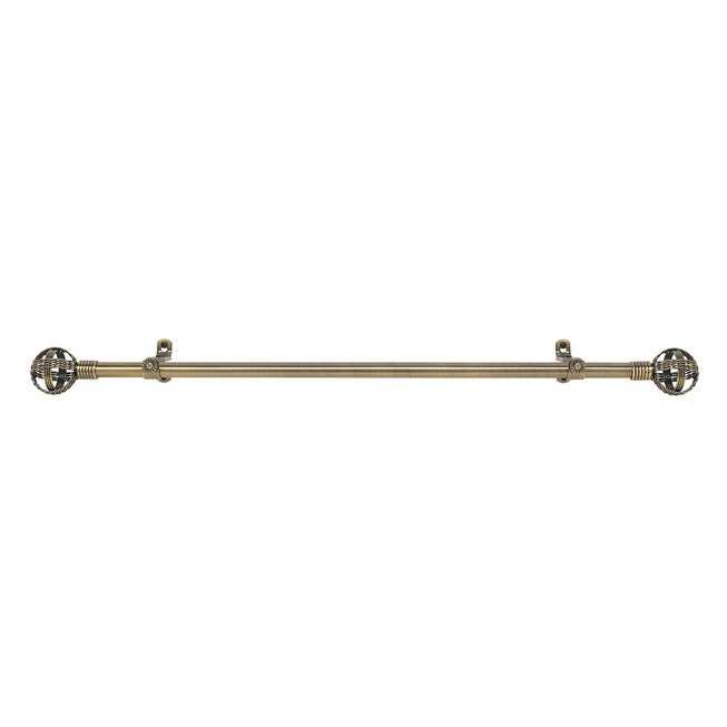 Metallo Cosmo Telescoping Decorative Rod & Finial Set, ANTIQUE GOLD, hi-res image number null