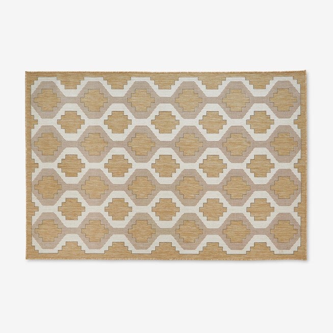 Carmel Indoor/Outdoor Geo Rug 6 feet 6 inches x 9 feet 4 inches, SAND, hi-res image number 0