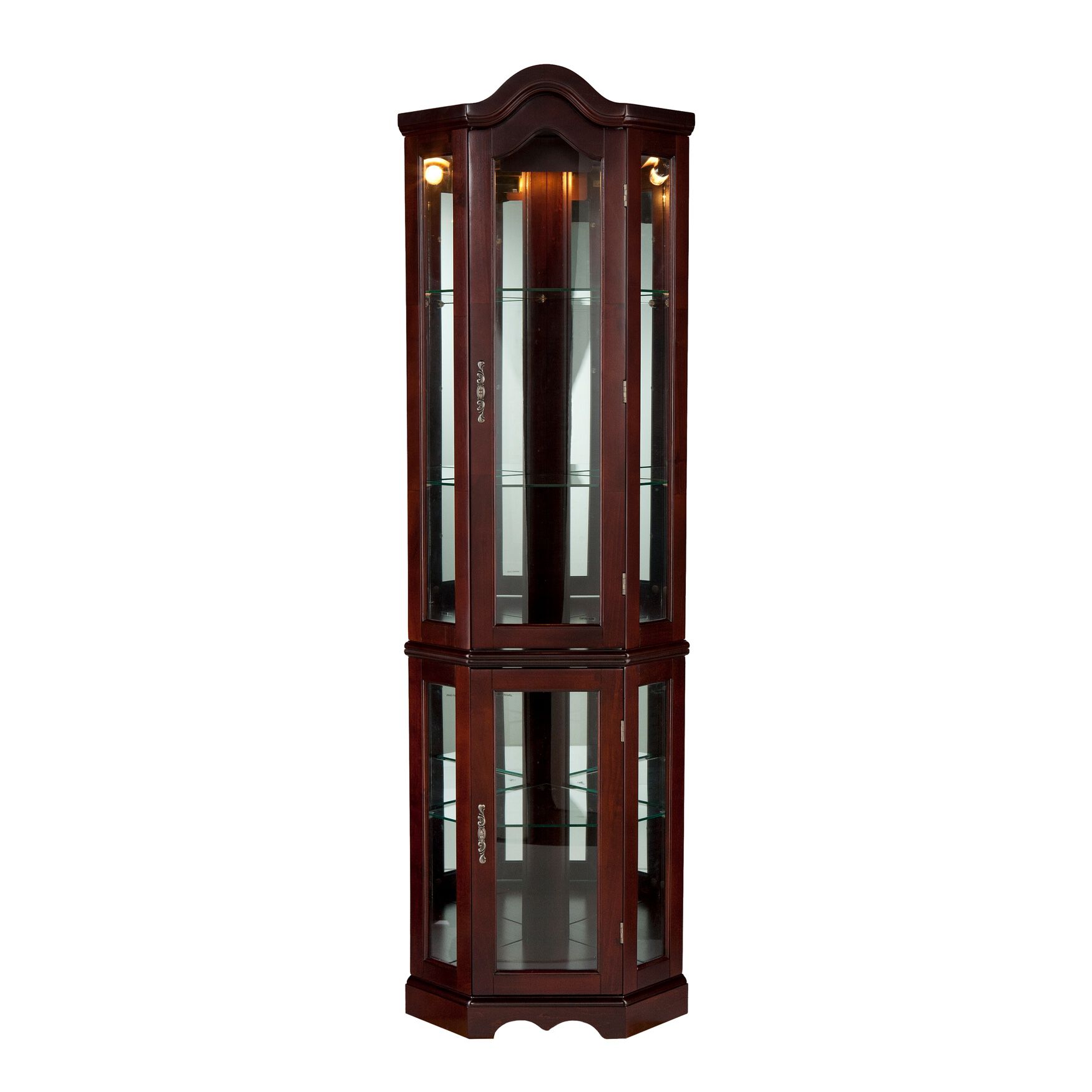 Lighted Corner Curio Cabinet, , on-hover image number 1