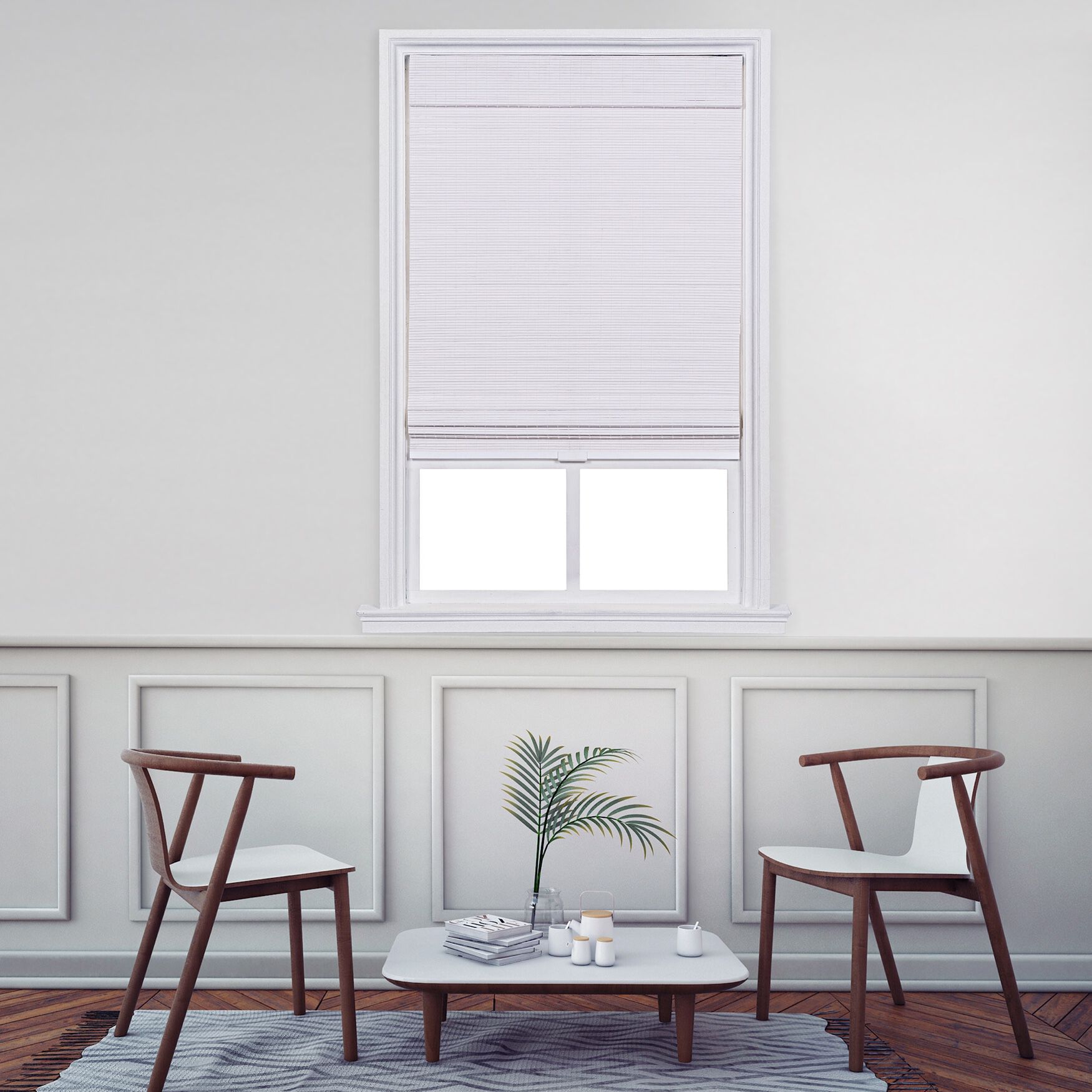 Cordless OPP Bamboo Roman Shade, , on-hover image number 1