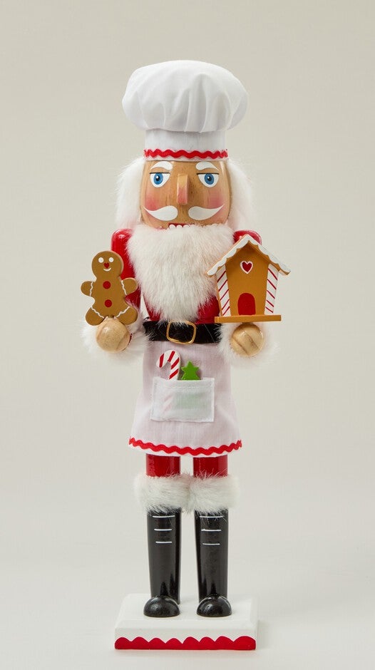 12 inches Chef Nutcracker, GINGERBREAD HOUSE, hi-res image number null