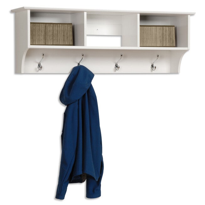 Entryway Cubbie Shelf, WHITE, hi-res image number 0