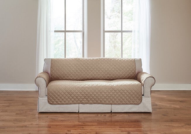 BH Studio Water-Repellent Microfiber Sofa Protector, NATURAL, hi-res image number null