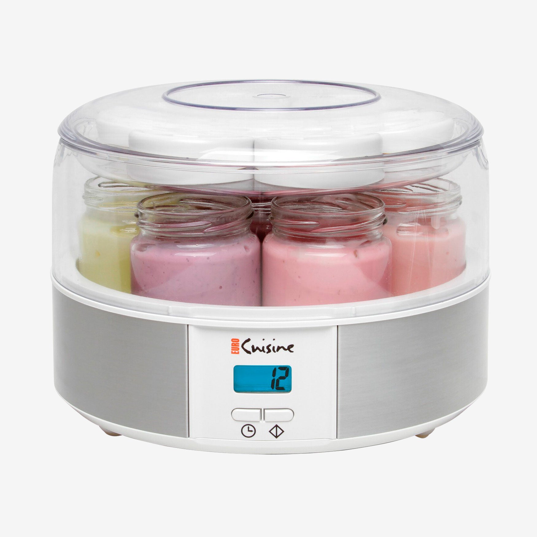 Euro Cuisine Electric Digital Automatic Yogurt Maker with 7 Glass Jars, , alternate image number 4