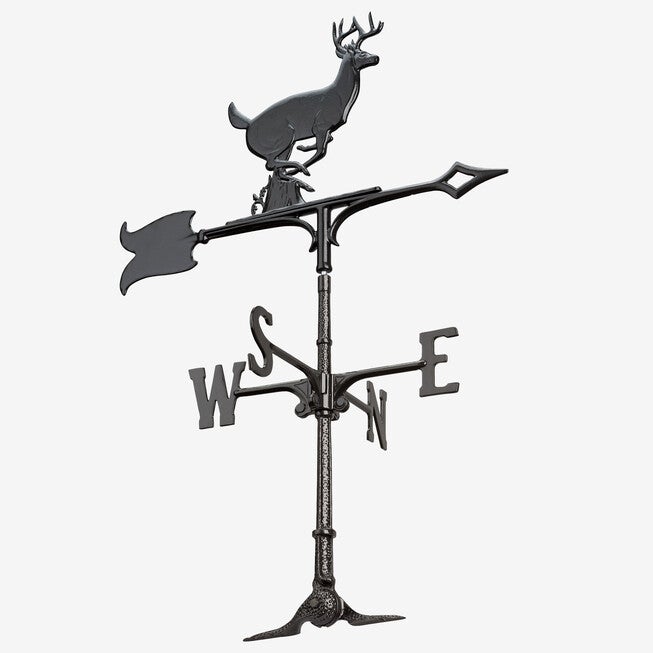 30 inches Buck Accent Weathervane, BLACK, hi-res image number null