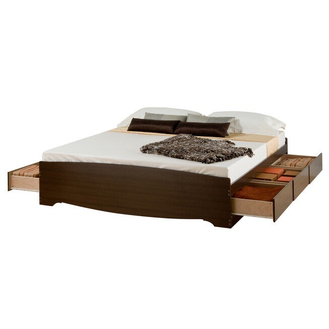 Prepac Fremont Espresso King Platform Storage Bed (6-drawers) , ESPRESSO, hi-res image number null