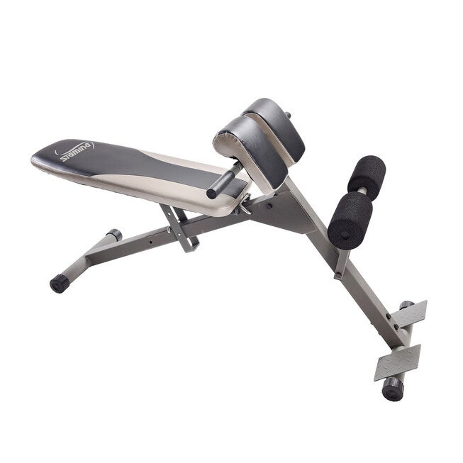 Ab/Hyperextension Bench Pro Home Fitness Equipment, BLACK SILVER, hi-res image number 0