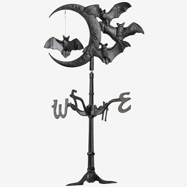 Halloween Bat Rooftop Weathervane, BLACK, hi-res image number 0