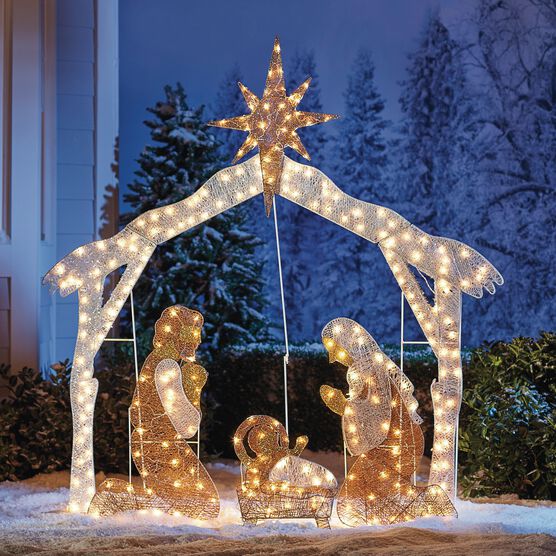 Crystal Splendor Outdoor Nativity Scene Plus Size Crystal Splendor Outdoor Nativity Scene