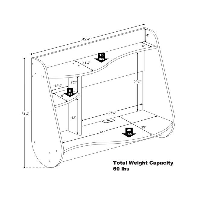 Kurv Floating Desk, , alternate image number null
