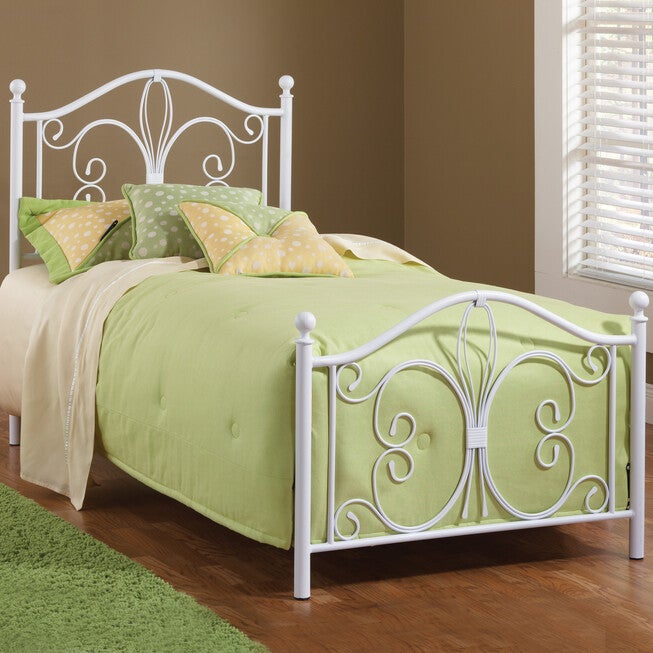 Hillsdale Ruby Twin Bed Set with Rails, WHITE, hi-res image number null