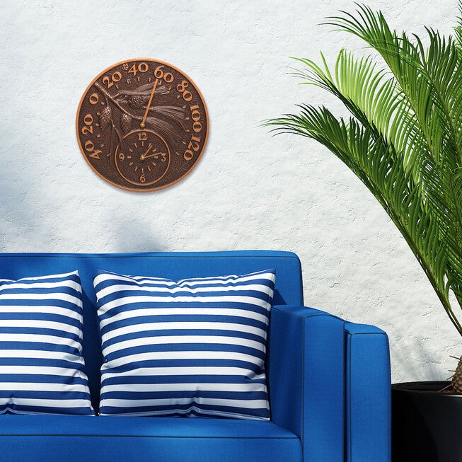 Pinecone Thermometer Clock, , on-hover image number null