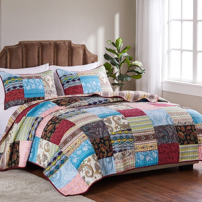 Bohemian Dream Quilt Set , IVORY, hi-res image number 0