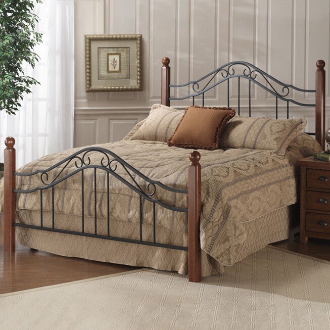 Twin Bed with Bed Frame, 76 inchesLx40¼"Wx50½"H, IRON, hi-res image number null