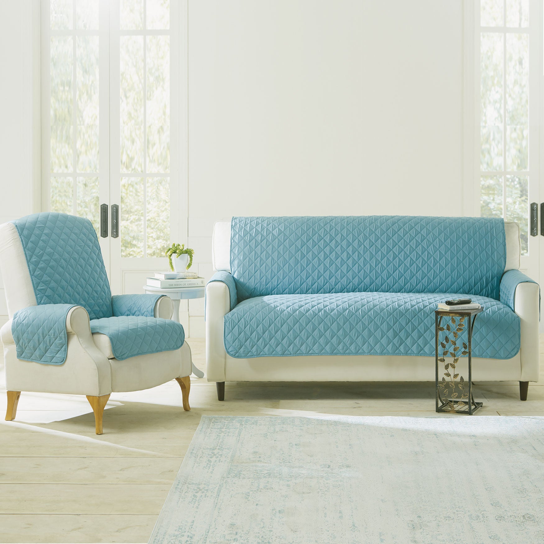 BH Studio Water-Repellent Microfiber Loveseat Protector, , on-hover image number 1