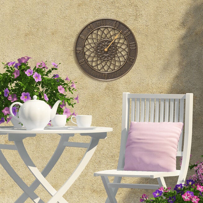 Spiral 14 inches Indoor Outdoor Wall Thermometer, , on-hover image number null