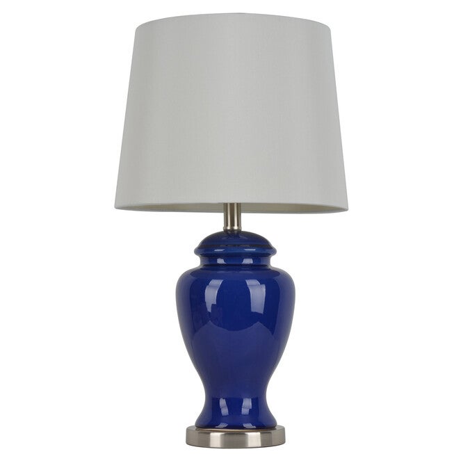 24 inches Blue Ceramic Table Lamp, BLUE, hi-res image number null