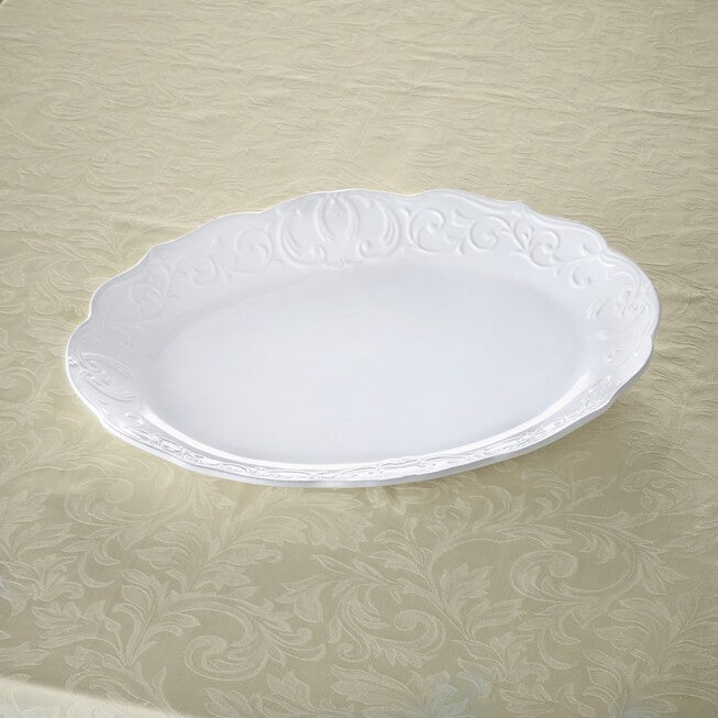 18 3/4 inches Bountiful Joy Turkey Platter, WHITE, hi-res image number null