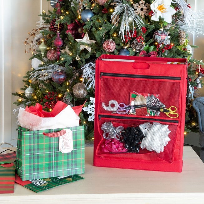Gift bag and tissue paper storage box, RED, hi-res image number 0