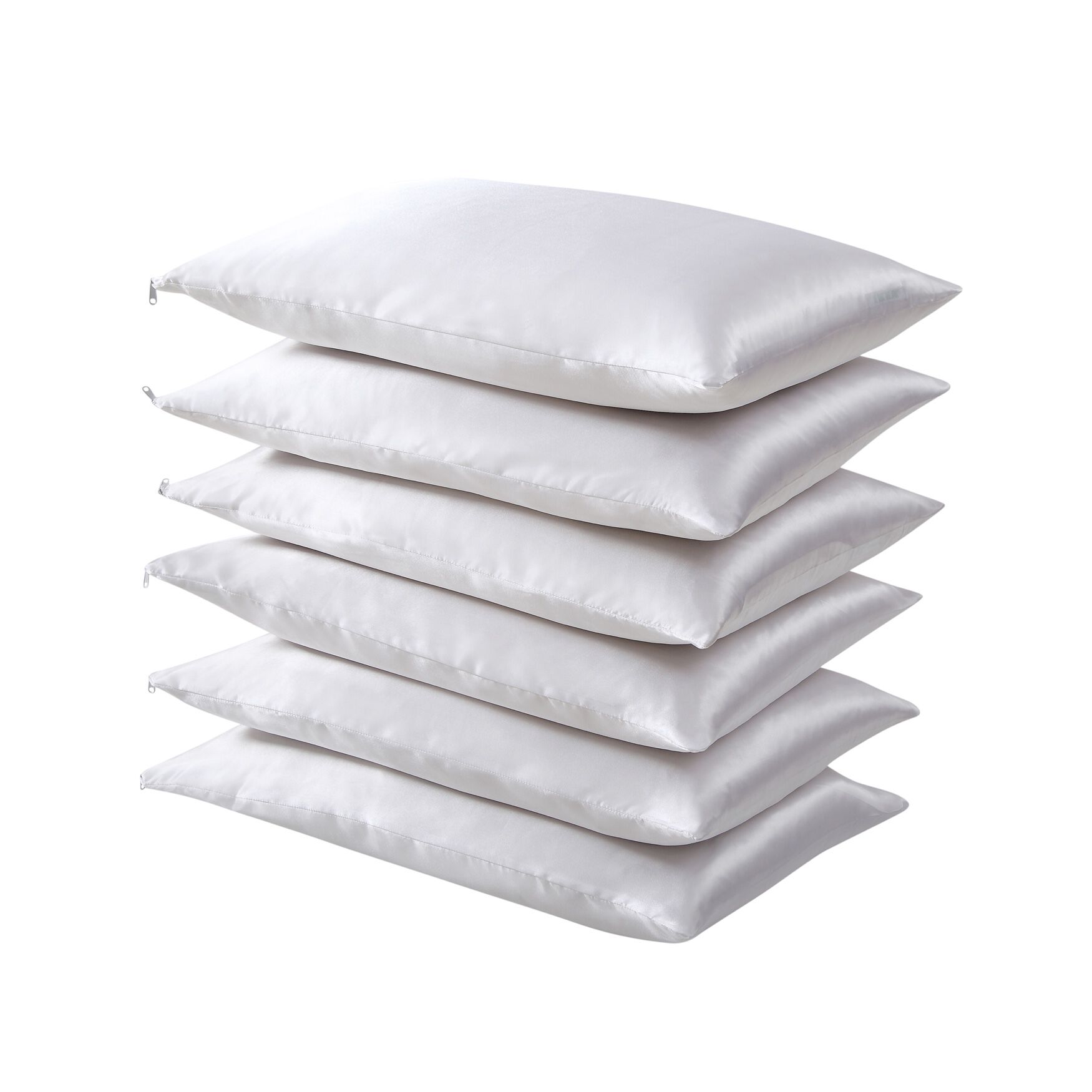 Fresh Ideas Satin Hair Keeper 6-Pack Pillow Protector Set, , on-hover image number 1