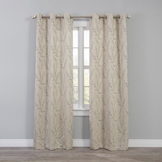 Whitley Jacquard Panel Grommet Panel Set — 2 Pack, SAND, hi-res image number null