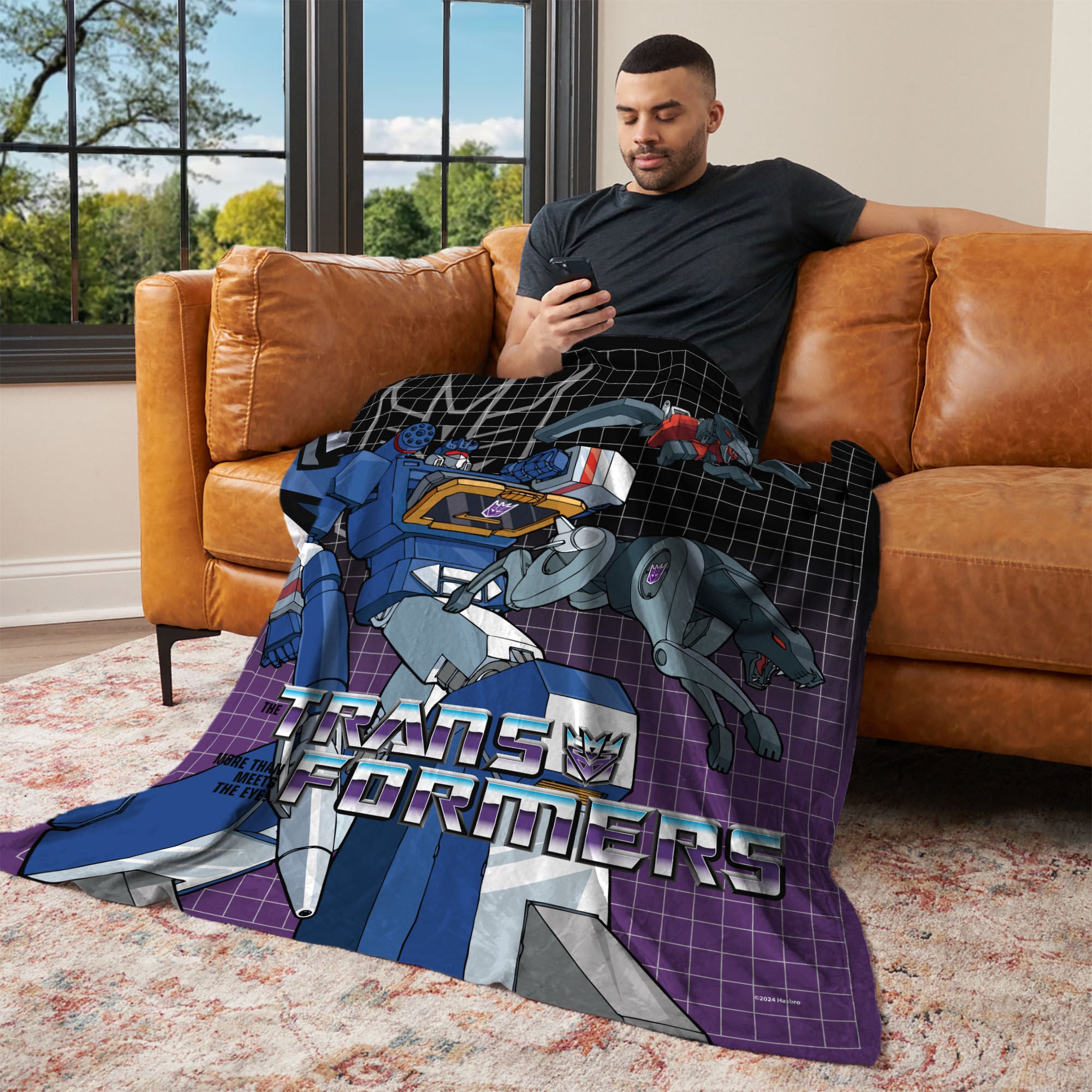 Hasbro Transformers G1 Grid Soundwave Silk Touch Throw Blanket 40X50 Inches, TRANSFORMERS, alternate image number 2