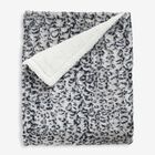 Faux Fur Animal Print Blanket, SNOW LEOPARD PRINT, hi-res image number null