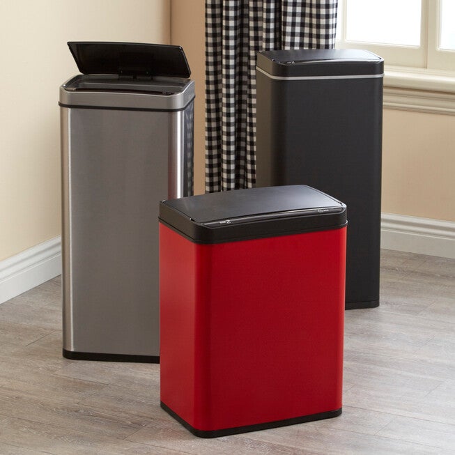 50-Lt. Wide Motion Sensor Trash Can, , alternate image number 2