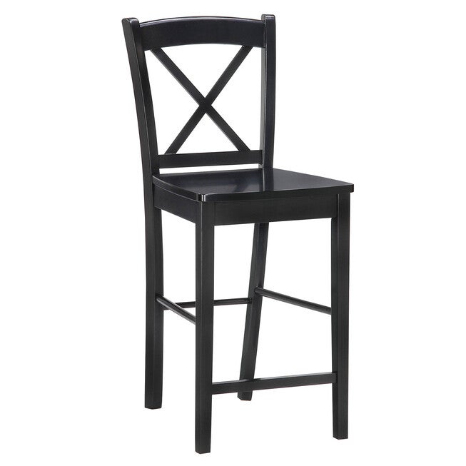 Black X Back Stool, BLACK, hi-res image number null