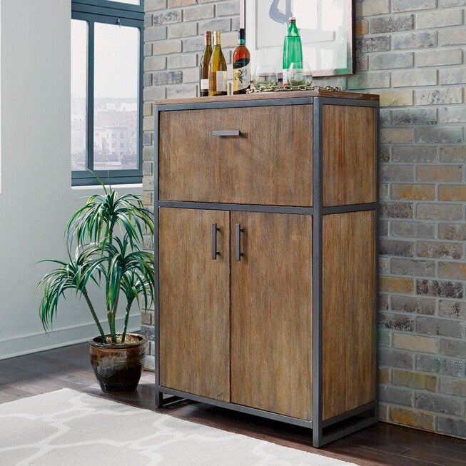 Barnside Metro Bar Cart, BROWN, hi-res image number null