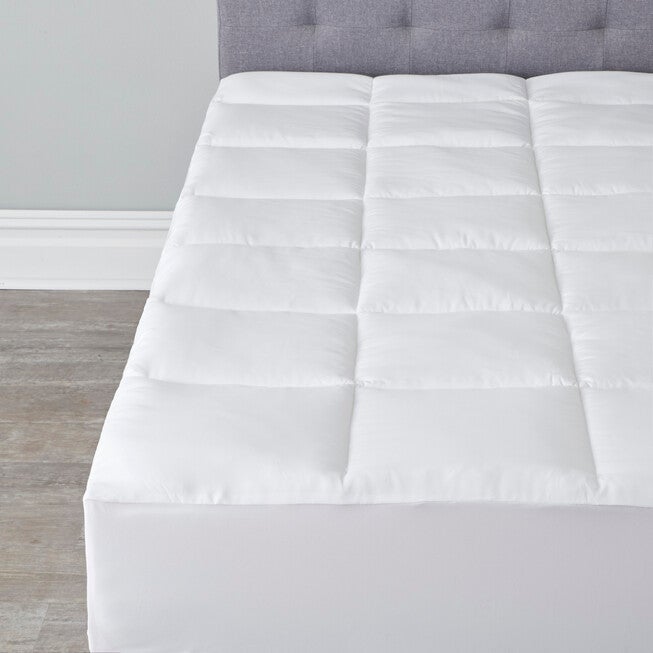 240-TC. Microfiber Mattress Pad, WHITE, hi-res image number 0