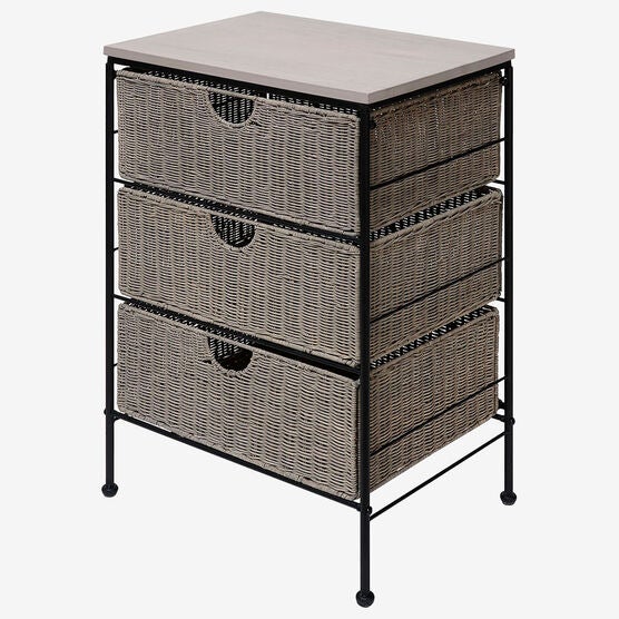 Autumn Grey 3 Drawer Chest Plus Size Storage Fullbeauty