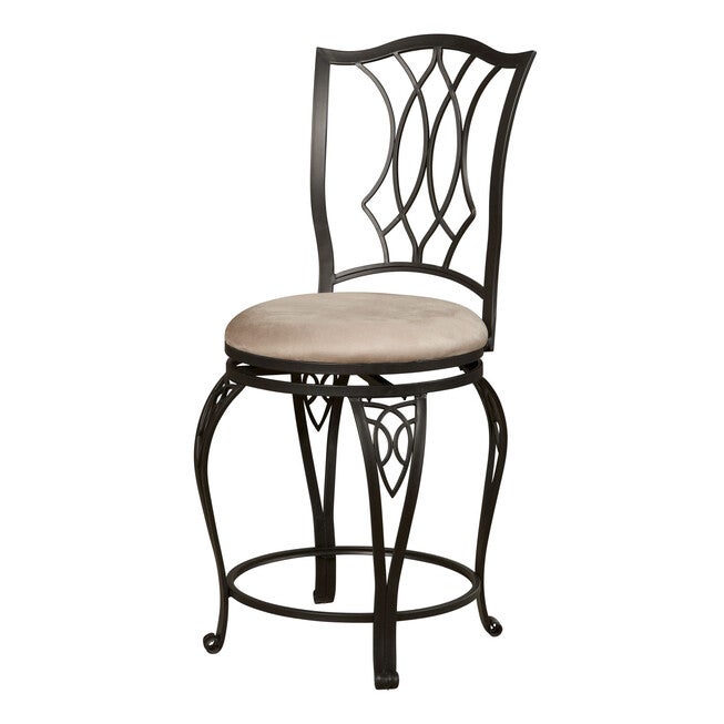 Big & Tall Diamond Top Counter Stool 24 inches, SILVER, hi-res image number null