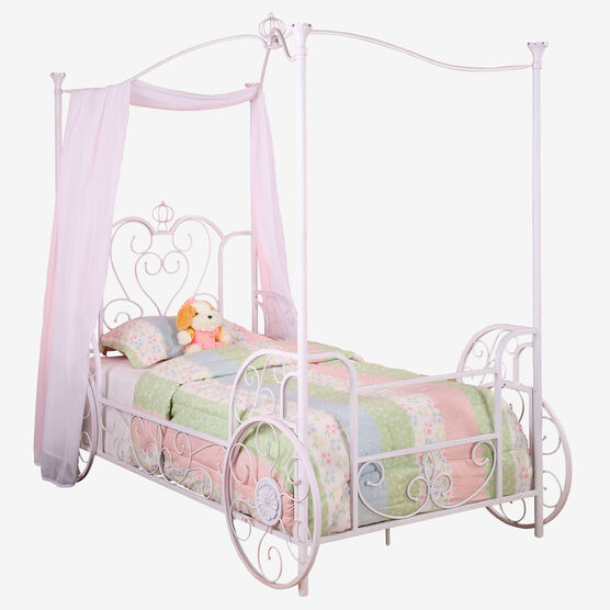 Princess Emily Carriage Canopy Twin, Full Size Princess Bed Frame