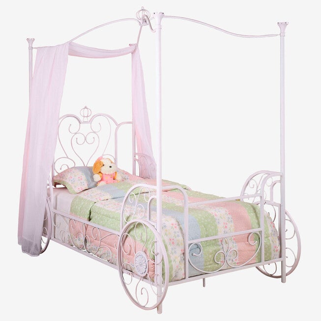 Princess Emily Carriage Canopy Twin Size Bed (includes Bed Frame), , on-hover image number null