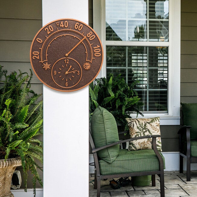 14 inches Solstice Clock And Thermometer, , alternate image number null