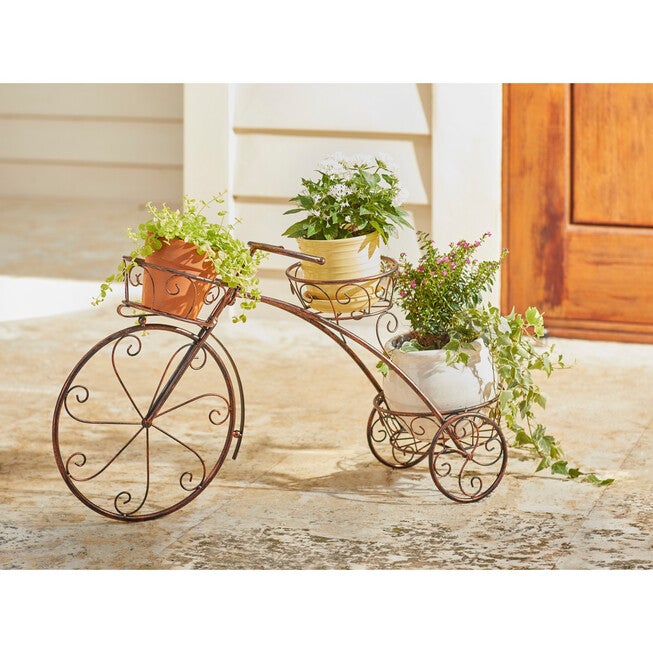 Tricycle Plant Stand, BRONZE, hi-res image number 0