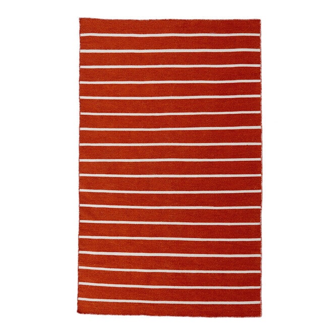 Large Pinstripe Rug , PAPRIKA, hi-res image number null