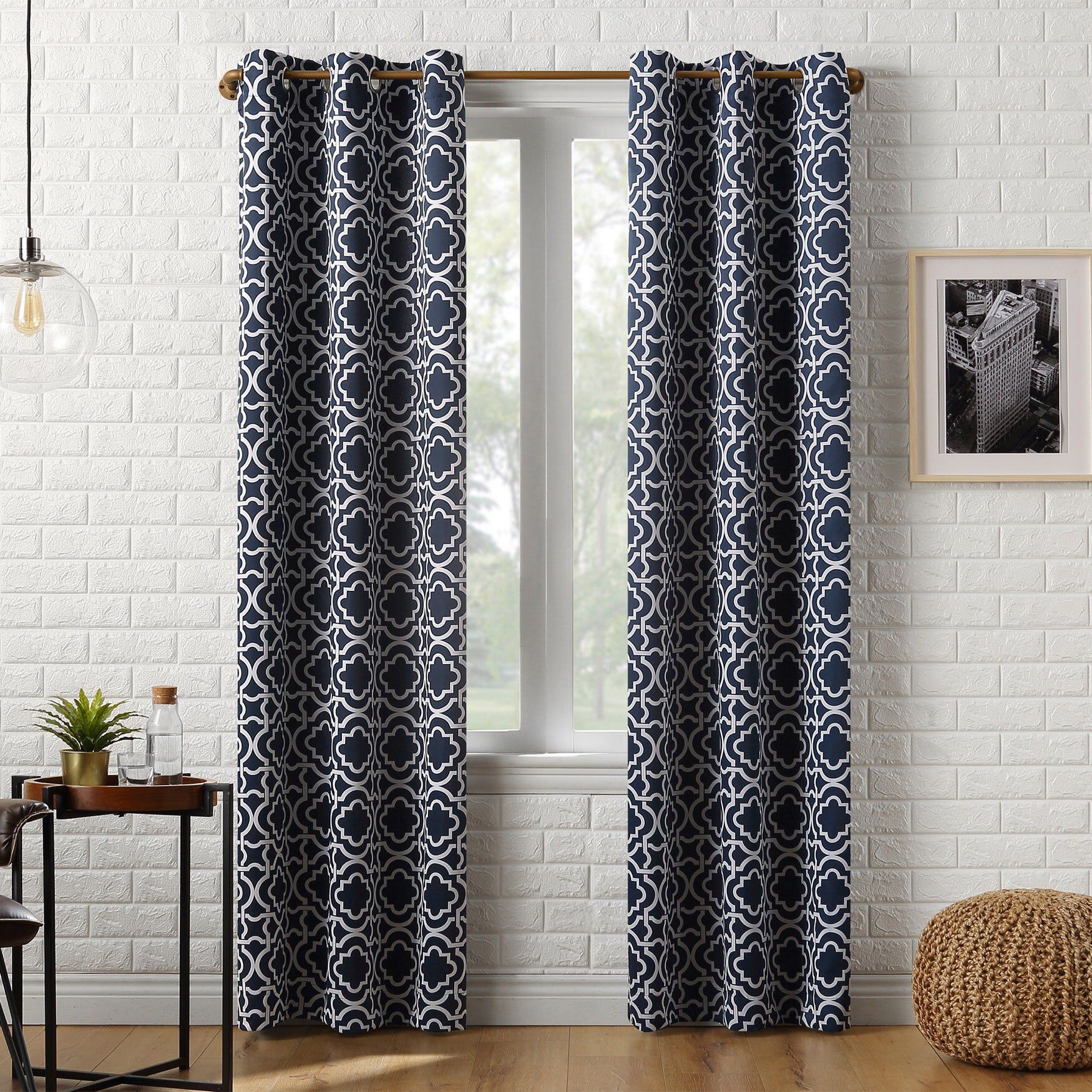 Sun Zero&trade; Blackout Barnett Grommet Panel, NAVY, hi-res image number 0