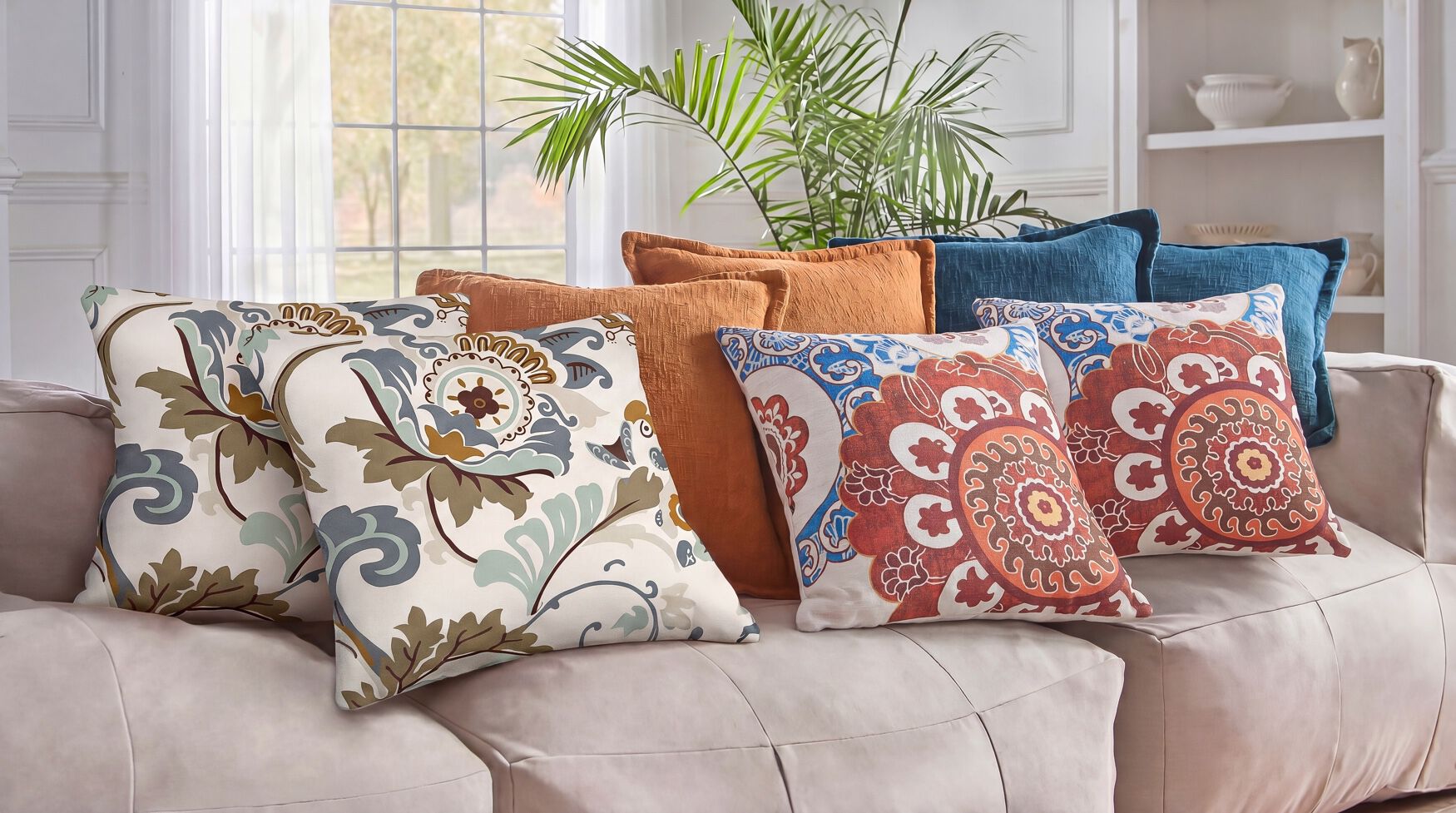 Set of 2 Decorative Pillows, 20 inches x 20 inches, , alternate image number 2
