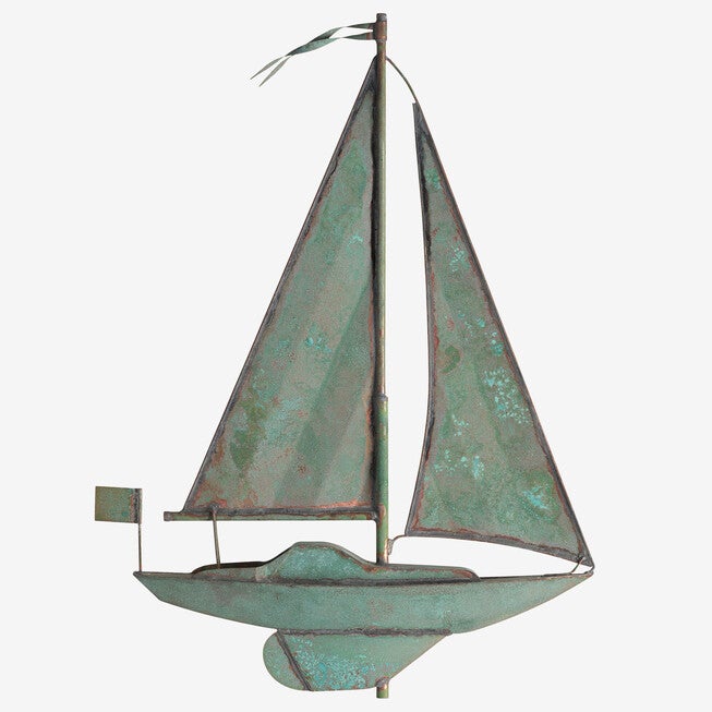 Copper Sailboat Weathervane, , alternate image number null
