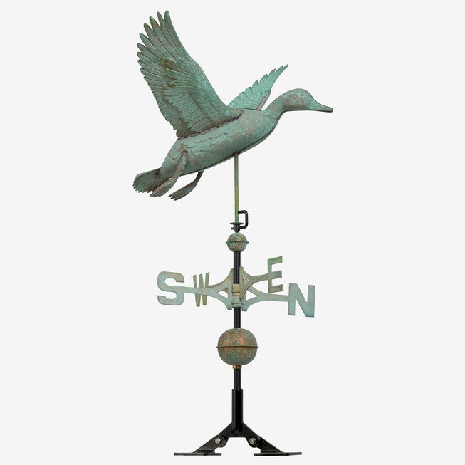 Copper Duck Weathervane , VERDIGRIS, hi-res image number null