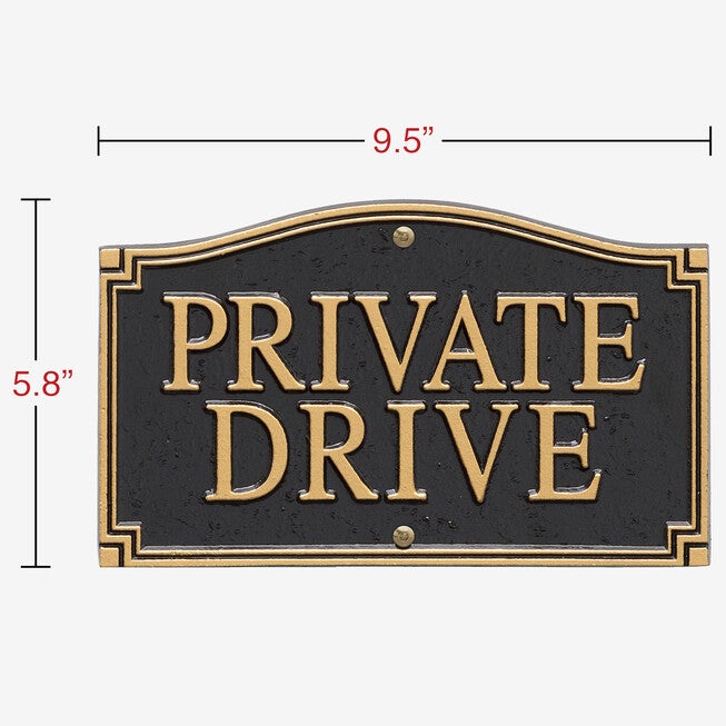 Private Drive Statement Plaque, , alternate image number 1