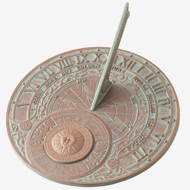 Perpetual Calendar Sundial, COPPER VERDI, hi-res image number null