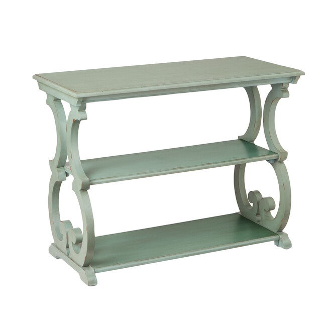 Antique Scrollwork Console Table, GREEN, hi-res image number null