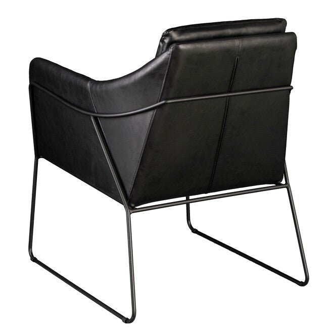 Kester Black Faux Leather Accent Chair, , alternate image number null