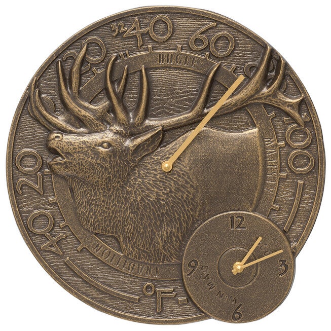 Elk 14 inches Clock and Thermometer Combo , , on-hover image number null