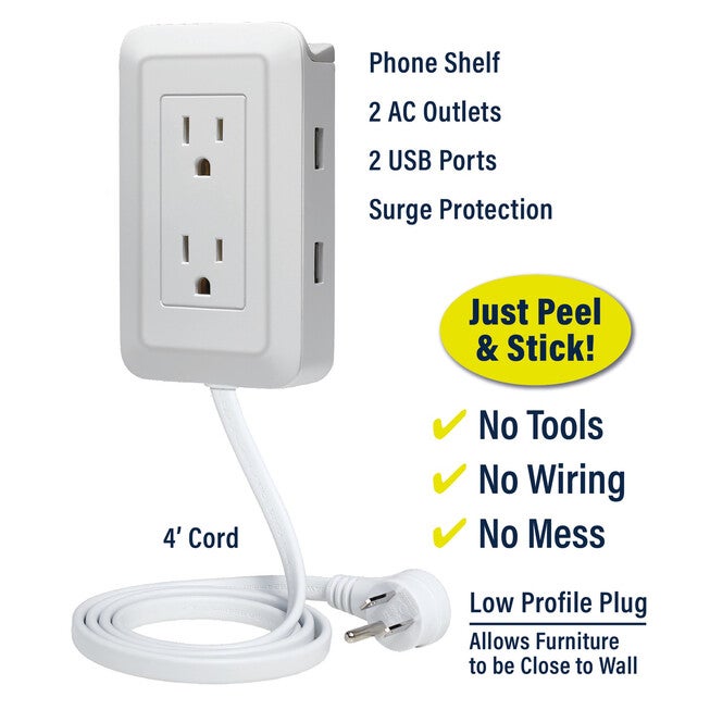 Presto Plug Outlet Extender, , on-hover image number 1