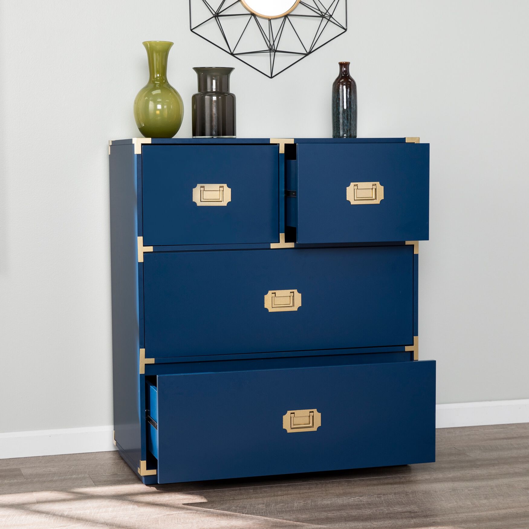 Campaign Blue 4-Drawer Accent Chest, , alternate image number 3