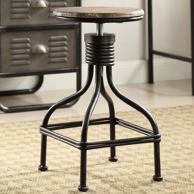 Adjustable Swivel Stool, BLACK GRAY, hi-res image number null
